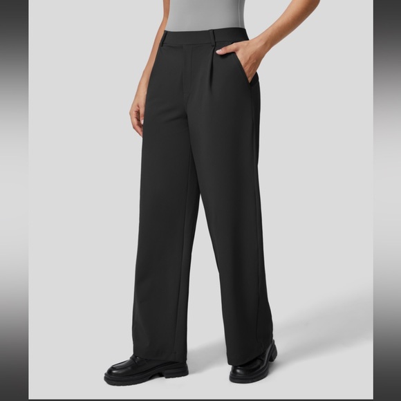 Halara Flex™ High Waisted Plicated Side Pocket Straight Leg Work Pants - Picture 3 of 6